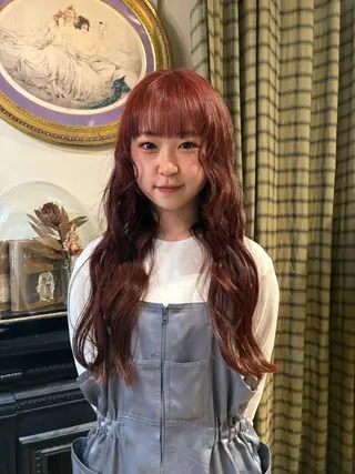 ロング カラー カラーモデル🎀 アイラッシュ/YUIのヘアスタイル