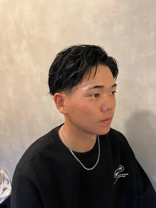 ショート メンズ SHION men's permのヘアスタイル