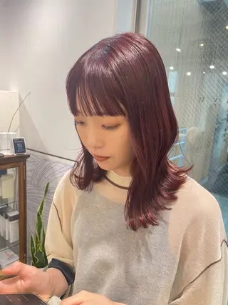 セミロング カラー ♡kyoka /  uyu♡のヘアスタイル