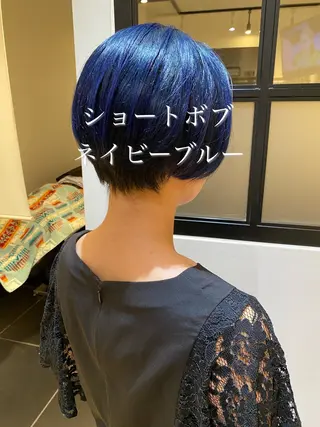 ショート カラー ﾊｲﾄｰﾝ/ｶﾗｰ/ 用賀/稲若健太郎のヘアスタイル