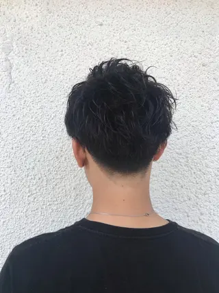 ショート カラー パーマ メンズ ニュアンスパーマ/ レイヤー/茶屋町のヘアスタイル