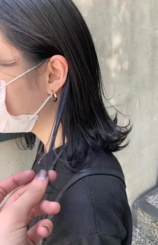 ミディアム カラー 西村あきや トレンド韓国ヘアのヘアスタイル