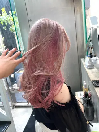 ロング カラー ayano/天神 ハイトーン/ブリーチのヘアスタイル
