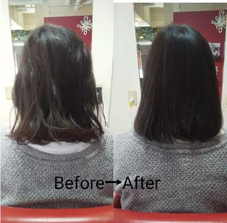 ミディアム 岸本 友子のヘアスタイル