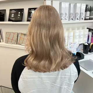 ミディアム カラー 💍ダメージ最小限 ブリーチ/ちさと💍のヘアスタイル