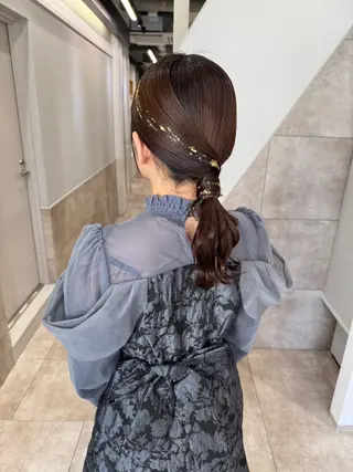 セミロング ヘアアレンジ 三輪 恭平のヘアスタイル