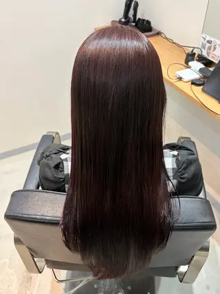 ロング omaフクダ 縮毛矯正/艶髪カラーのヘアスタイル