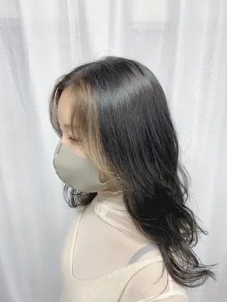 ミディアム カラー パーマ ヘアアレンジ 年間1500人担当 代表 南一路のヘアスタイル