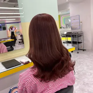 セミロング カラー ヘアアレンジ mai🍑暖色カラー /レイヤー💖のヘアスタイル
