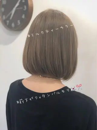 ショート カラー ヘアアレンジ ✖️リーアキト LEEAKITO✖️のヘアスタイル