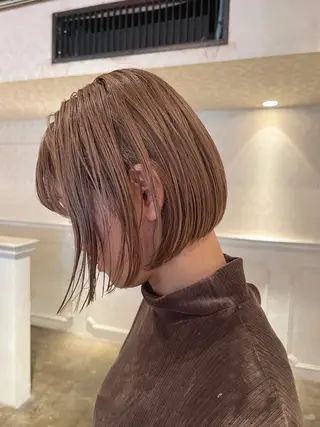 ショート カラー 銀座🤍ボブ/ ミディアム/佐野夢美のヘアスタイル