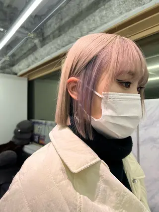 カラー ハイトーン&髪質改善 ＆韓国エクステ🤎のヘアスタイル