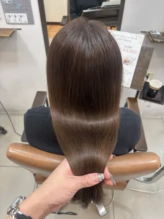 セミロング カラー 頭皮×髪質改善 透明感カラー💎中村のヘアスタイル