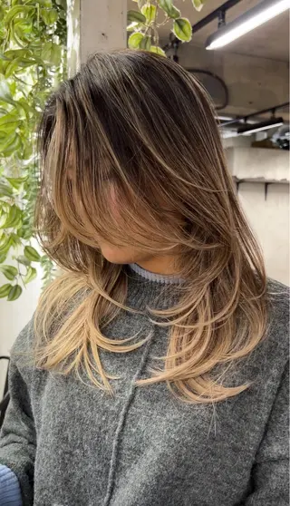 ミディアム カラー 【大人海外ヘア】✨️ 横山晃基のヘアスタイル