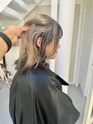 ミディアム カラー ハイトーン×似合わせ 🌱中川慎之介のヘアスタイル