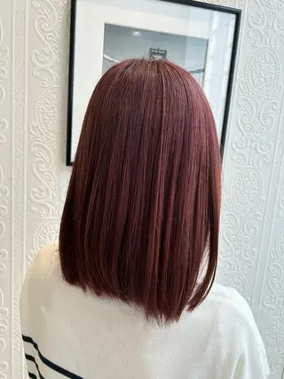 ミディアム カラー 🍀富久 永梨🧸のヘアスタイル