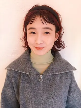 ミディアム カラー パーマ enne /YUI🥣のヘアスタイル
