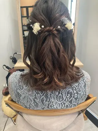 ミディアム ✨色持ちの良い艶 カラー✨蟹江真世のヘアスタイル