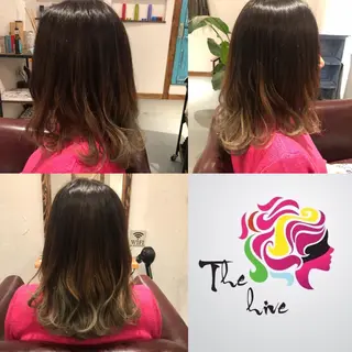 ミディアム カラー Hair salon The hiveのヘアスタイル