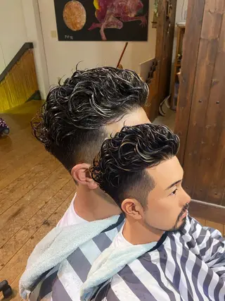 パーマ メンズ タカハシ ユウヤのヘアスタイル