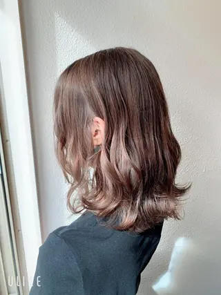 ミディアム 西村 弘輝 パーマ/艶髪カラーのヘアスタイル