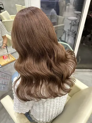 セミロング カラー さあや 【透け感/艶感】のヘアスタイル