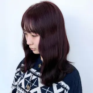 ミディアム 🌿ダメージ毛対応× 縮毛矯正✂︎戸祭　伶のヘアスタイル