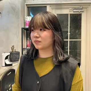 ミディアム カラー じゅわっと暖色カラー 🍊Moemiのヘアスタイル