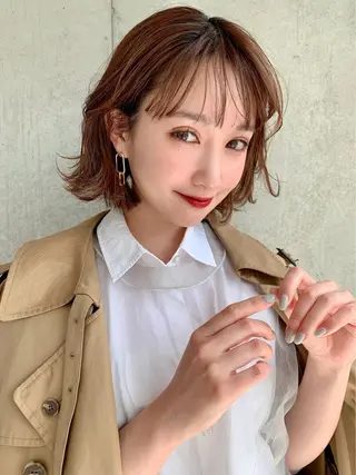 ミディアム カラー ヘアアレンジ 完全💗マンツーマン marinのヘアスタイル