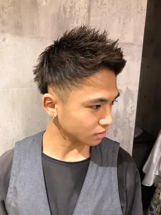 ショート カラー パーマ ヘアアレンジ メンズ キッズ ネイル マツエク・マツパ EnBlesS西宮 マンツーマン神道有基のヘアスタイル