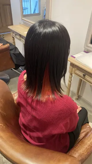 ミディアム カラー ナルセナツキ 👾ハイトーンのヘアスタイル
