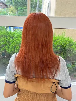 セミロング カラー エクステ ハイトーン 💭黒崎ハルカのヘアスタイル