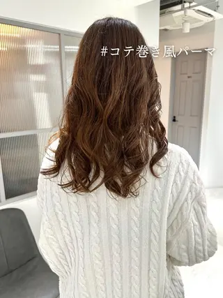セミロング カラー パーマ 銀座No.1髪質改善 縮毛矯正/本木のヘアスタイル