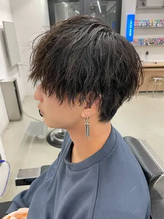 ショート カラー パーマ ヘアアレンジ メンズ 亀井隆汰/メンズ専門 パーマ特化美容師のヘアスタイル