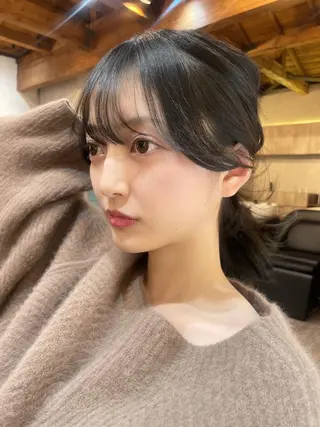 ロング カラー 顔周りカット 【オノザワリョウ】のヘアスタイル
