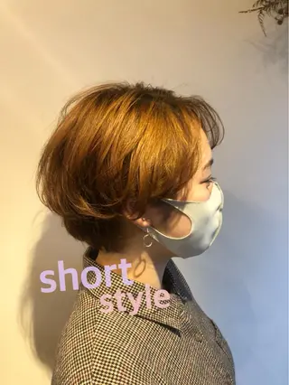 ショート メンズパーマ、カラー 大募集村上莉奈のヘアスタイル