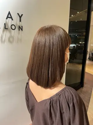 ミディアム マンツーマン 縮毛矯正/マユコのヘアスタイル