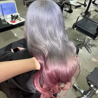ロング カラー ★デザインカラー ハイトーン ももか★のヘアスタイル
