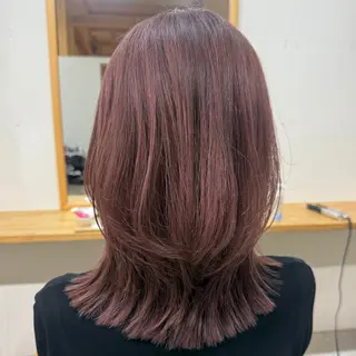 ミディアム ANNA🐾 艶カラー/水素カラーのヘアスタイル