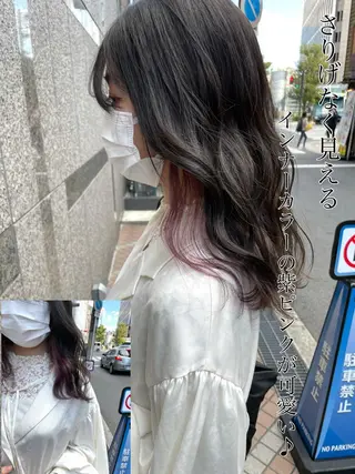 セミロング カラー ヘアアレンジ 美髪矯正・レイヤー 倉友哉のヘアスタイル