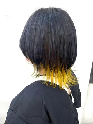ミディアム カラー ヘアアレンジ 〽️magico/ ウルフDaiki〽️のヘアスタイル
