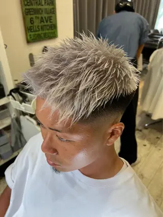 ショート カラー パーマ 💈men's💈 satoru中目黒のヘアスタイル