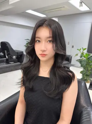 ミディアム カラー 韓国ヘア 店長NEGIのヘアスタイル