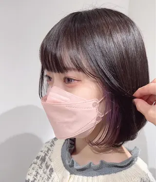 ショート カラー スキバサミを使わない カット🌼唯🌼のヘアスタイル