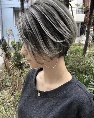 カラー レイヤー 艶々カラーのヘアスタイル