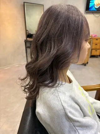 ミディアム カラー 🌈透明感カラー 韓国 ミライ🇰🇷のヘアスタイル