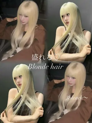 ロング カラー 🎀ハイトーン・艶 カラー HANA🎀のヘアスタイル