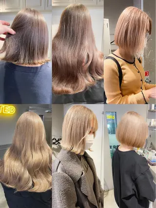 カラー ハイトーン×レイヤー カットTAKUMIのヘアスタイル