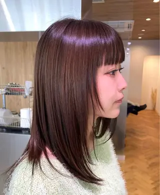 ミディアム 都筑 莉佳子のヘアスタイル