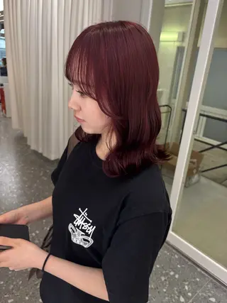 セミロング カラー ✨韓国ヘア/やすよ/ 透明感/レイヤー✨のヘアスタイル